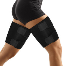 2Pack Non-Slip Compression Thigh Sleeve Hamstring Quad Wrap Adjustable Leg Brace