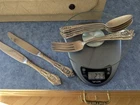 Rose Point 5 spoons 4 forks 2 knives 232 grams+ Wallace Sterling Silver Flatware