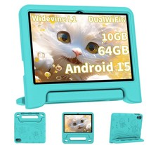 2026 Upgraded Android 15 Tablet, 10inch Kids Tablet, Octa-core CPU, 10GB 64GB...