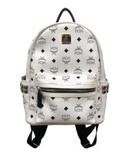 MCM          Studded Backpack white MWZ8ABF13CO001