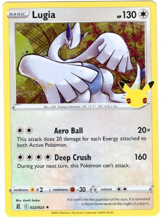 Pokemon Celebrations Lugia 22/25 Holo Rare