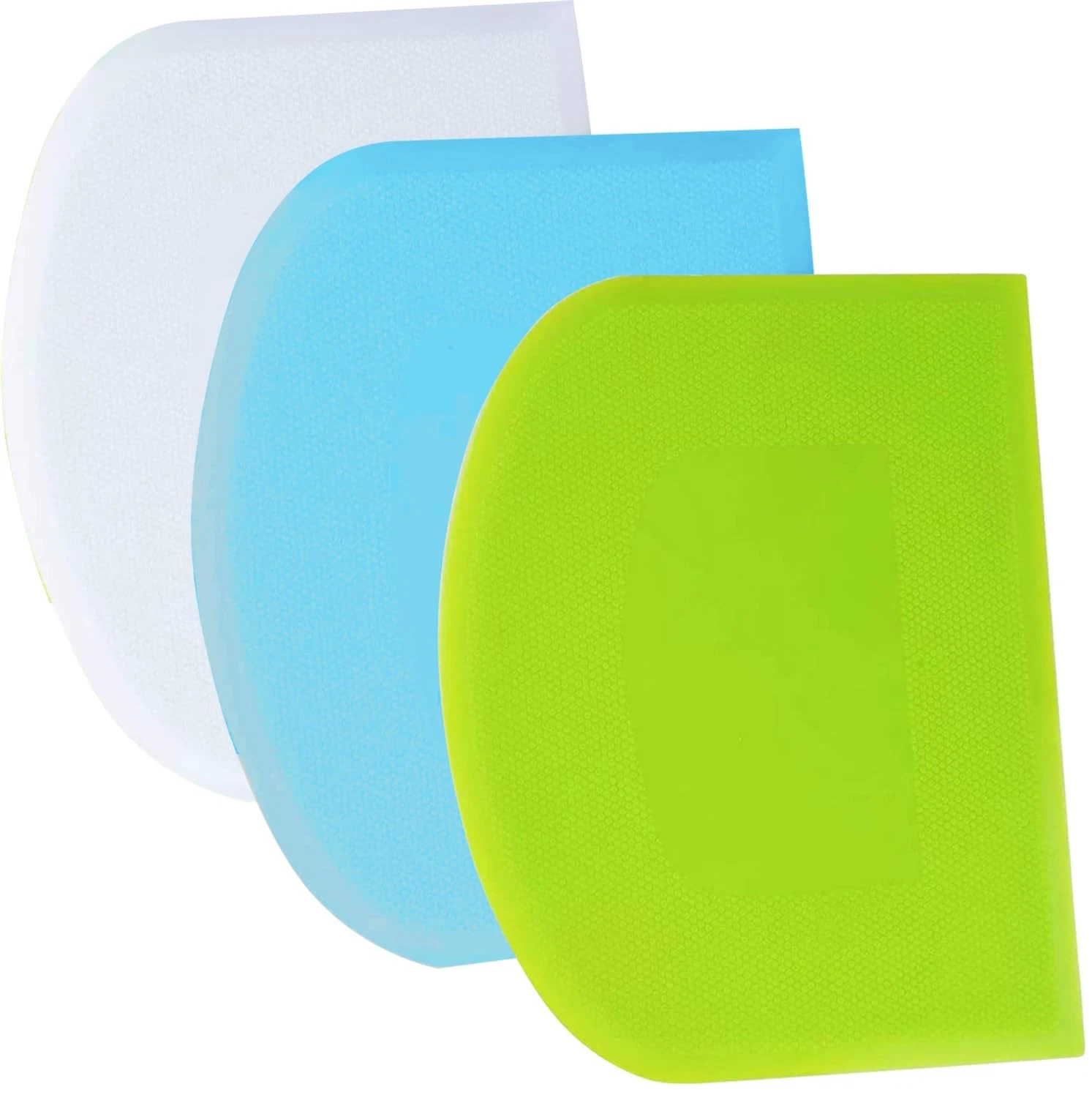 Dough Scraper Bench Scraper - 3P 9.5x6.1" Plastic Flexible Bowl Scraper, Shar...
Opens in a new wind
