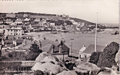 Isles of Scilly Hugh Town  St Mary's RPPC  James Gibson Postcard