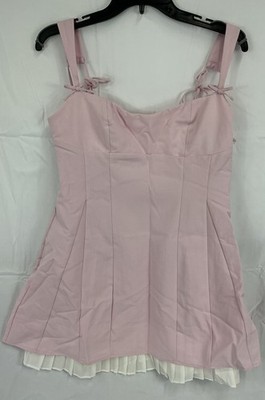 oh polly pink bow dress Genevie Strapless Bow Bust Mini Dress | Light pink | Womens
