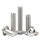 M10 (x1.25mm) Button Head Screws Bolt Fine Threaded Allen Key A2 Stainless Steel