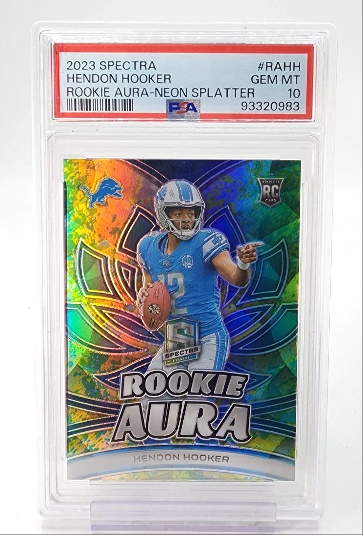 Hendon Hooker Panini Spectra Rookie Aura #RAHH Neon Splatter