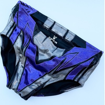 Pro Grade Custom Wrestling superior black purple gray wrestling gear tights