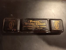 Vintage Metal Prang Watercolor Tin Used The American Caron Company