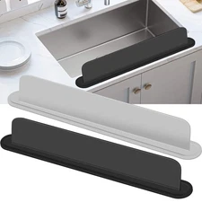 Kitchen Sink Splash Guard Flexible Faucet Deflector Water Barrier w/ Suction Cup