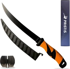Bubba 9 Inch Tapered Flex Fillet Knife with Non-Slip Grip Handle, Full Tang H...