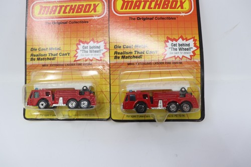 Lot of 2 Vintage 1983 Matchbox MB18 Extending Ladder Fire Engine Diecast Trucks - Picture 3 of 11