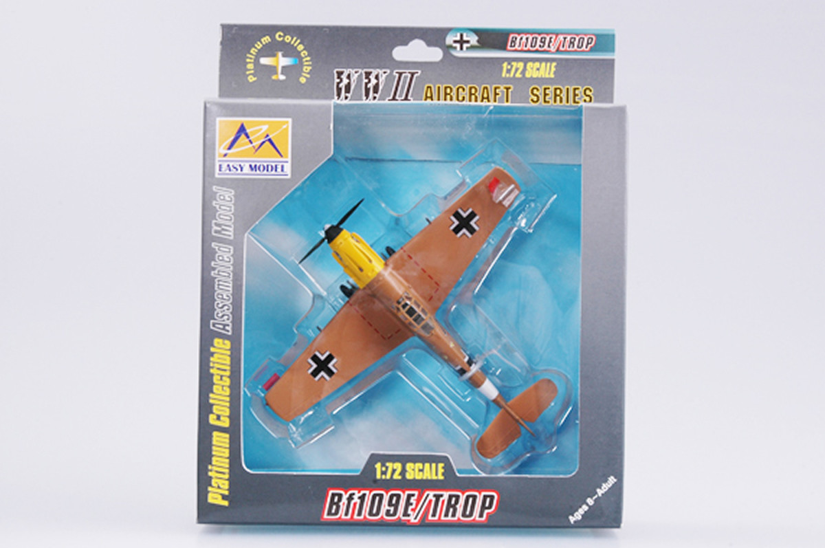Maquette Avion Messerschmitt Bf 109E-7 Trop – Trumpeter Easy Model 1:72 – Jaune