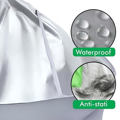 Hair Cutting Capes for Adults, Professional Haircut Cape Umbrella Silver&green - Bild 4 von 7