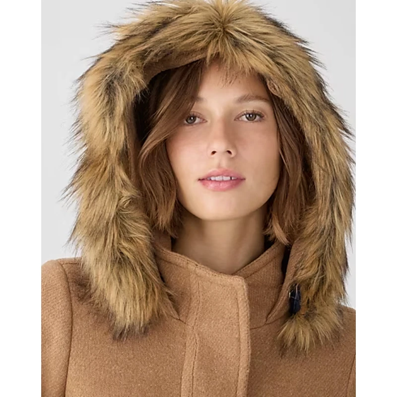 Parka J.Crew Talla T2 Chateau Lana Italiana Estadio Tela Brezo Bellota Abrigo 2 $375! Foto 4 de 4
