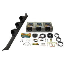 GlowShift Boost, Oil PSI, Water Temp Gauges + Black Pod for 92-95 Honda Civic