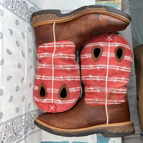 Twisted X Barbed Wire Western Boot Broad Square Toe MXB0008 Mens Size 10EE - Picture 6 of 10