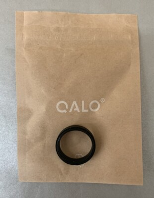 #ad Qalo Unisex Adult Polished Step Edge Black Silicone Wedding Ring Choose Size $5.99