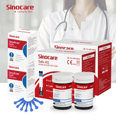 Sinocare 50 Strisce Reattive misurazione della glicemia Safe-AQ