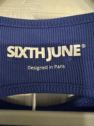 Sixth June Women’s Open Back Blue Ribbed Dress Happy Hour Summer Dress (M) - Picture 7 of 11