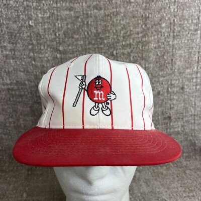 Vintage M&Ms Embroidered Snapback Hat 1997 Cap Red Original Candy