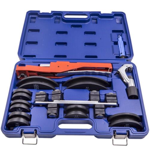 HVAC Ratcheting Pipe Tube Bender Tool Kit 1/2'' 1/4"-7/8" 90  Bending 7 Dies - Picture 1 of 11