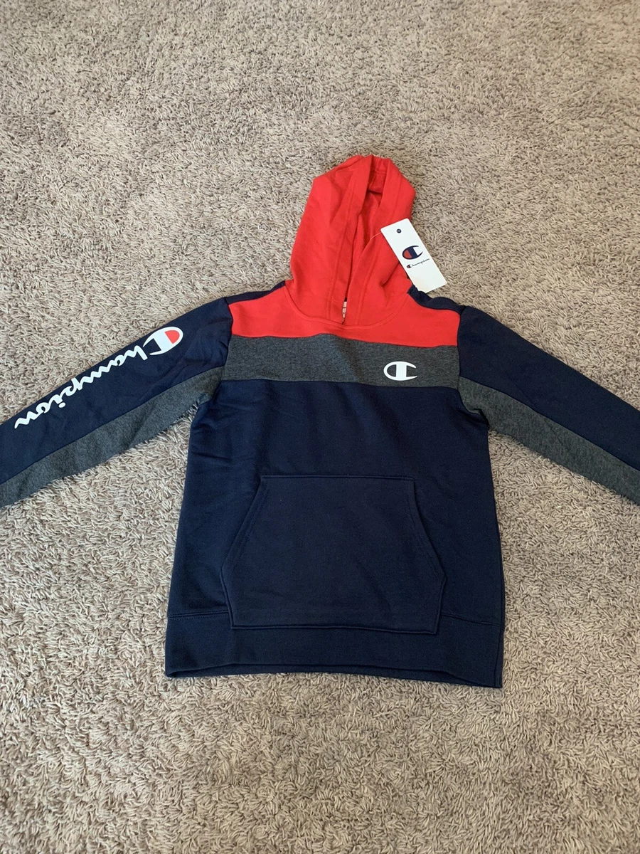 Red champion hoodie boys sale