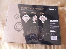 ROKR Perpetual Calendar Mechanical Gears LK201 3D Wooden Puzzle Complete Gift