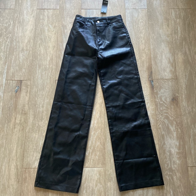 Nastygal faux leather wide leg pants S NEW