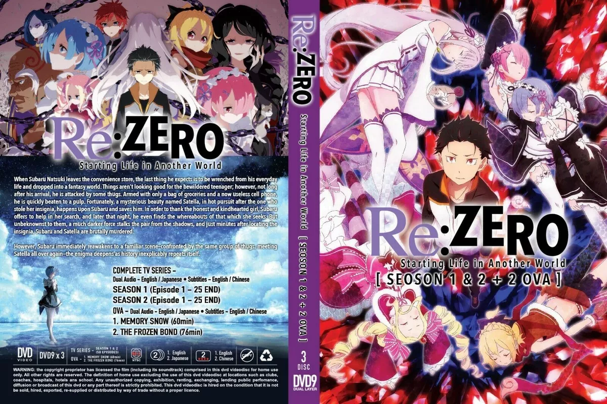 Anime DVD Re:Zero kara Hajimeru Isekai Season 1 + Shin Henshuu-ban + 2  Special