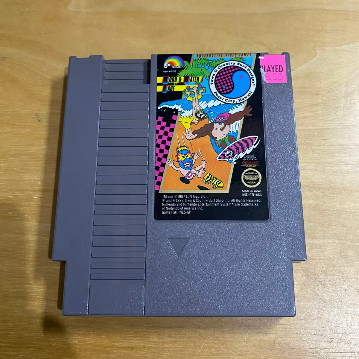 Nintendo NES Game NTSC USA TN USA T C Surf Designs Wood