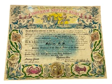 Certified Equator Crossing Imperivm Neptvni Regis Ancient Order of the Deep 1978