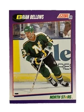 Brand New: Vintage ‘91 SCORE Brian Bellows Minnesota North Stars Trading Card