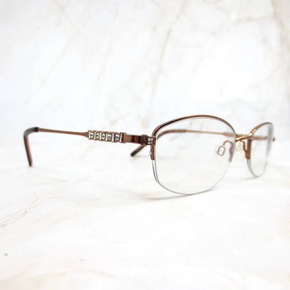 Sophia Loren Zyloware 183 Eyeglasses Frame M163 Womens Brown Half Rim 52-19-135 - Image 2 of 4