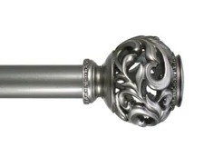 Constance Open Ball Adjustable Curtain Rod - Two Color, Two Sizes