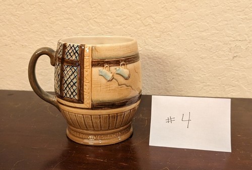 (4) Beswick England 1127 Coffee Cup Mugs Merry Wives Of Windsor Shakespeare - Picture 15 of 19