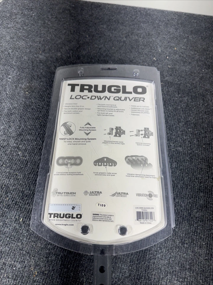 TRUGLO LOC DOWN 4 Arrow Hunting QUIVER - NEW Realtree Compatible TG324J - Image 3 of 3