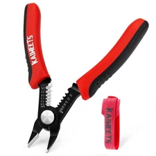 6-Inch Flush Wire Cutters and Stripping Pliers - Slim Diagonal Snips