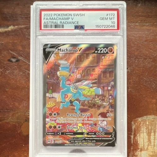 Pokémon Machamp V Full Art Ultra Rare Holo 172/189 Astral Radiance PSA 10