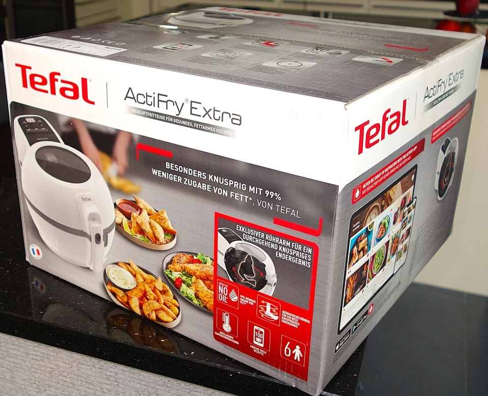Tefal ActiFry Extra Fritteuse Airfryer FZ722015 1,2 kg Rührarm 1520W Weiss Neu - Bild 4 von 4