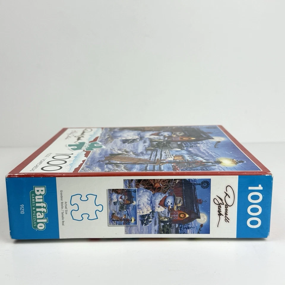 Country Christmas Darrell Bush 1000 Piece Puzzle w/ Poster Buffalo Games - Image 4 of 4