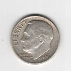 1960 P 10¢ DIME 90% SILVER TEN CENTS PHILADELPHIA UNITED STATES OF AMERICA USA