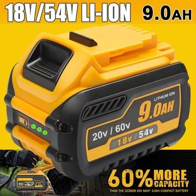 9.0Ah 18V / 54V Li-Ion Battery For Dewalt XR FLEXVOLT DCB547 DCB546-XJ DCB546