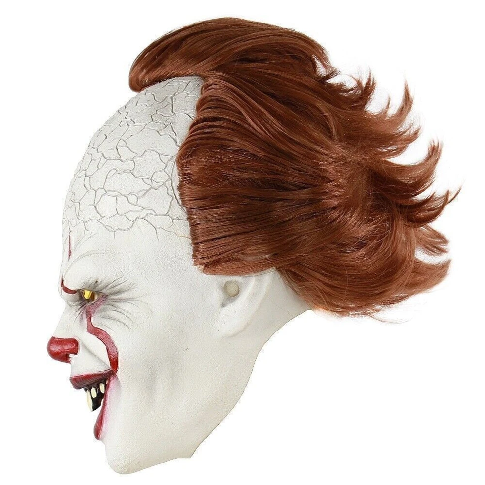 Horror Maske Pennywise Cosplay Clown Fasching Maske Stephen Kings Halloween - Bild 4 von 4