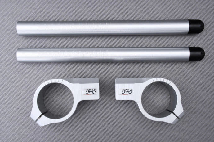 Paire Bracelets Demi Guidons Standard Alu Mat 48mm Pour HONDA CBR 600 RR 2005-06 - Photo 1/4