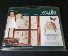 Wallies Wallpaper Cutouts Silk Floral & Butterfly Pattern 12183 Contents 25 New