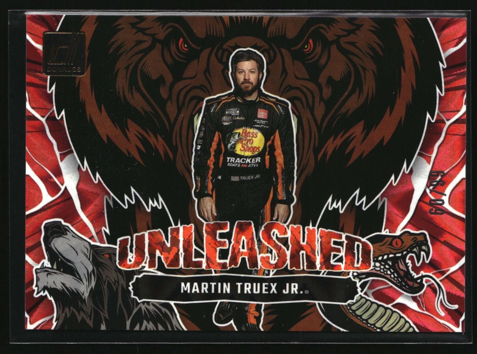 2024 Panini Donruss Racing Unleashed #2 Martin Truex Jr /99 red xplosion