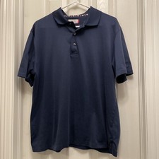 Ben Hogan Men Navy Blue Performance Easy Care Short Sleeve Golf Polo Shirt Sz L