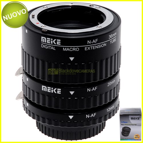 Kit 3 Anillos Extensión Meike Macro Coseup para Cámaras Nikon Autofocus. Tubos eBay