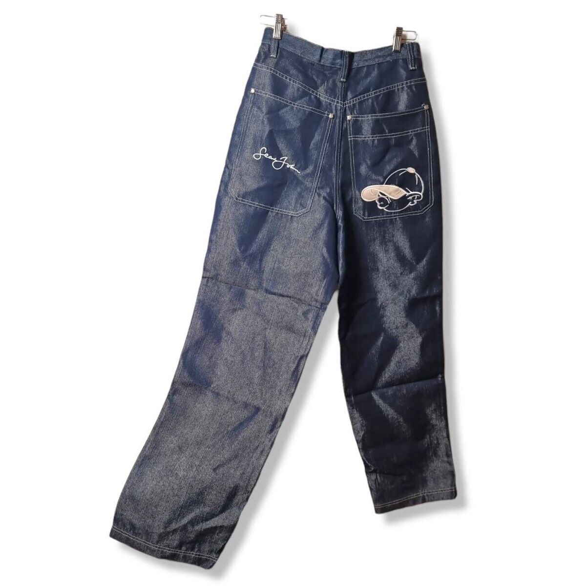 ☆—Sean John—Glanz—Shiny—W30—Baggy—Jeans—Black—Silver—Hip ☆—Sean John—Glanz—Shiny—W30—Baggy—Jeans—Black—Silver—Hip