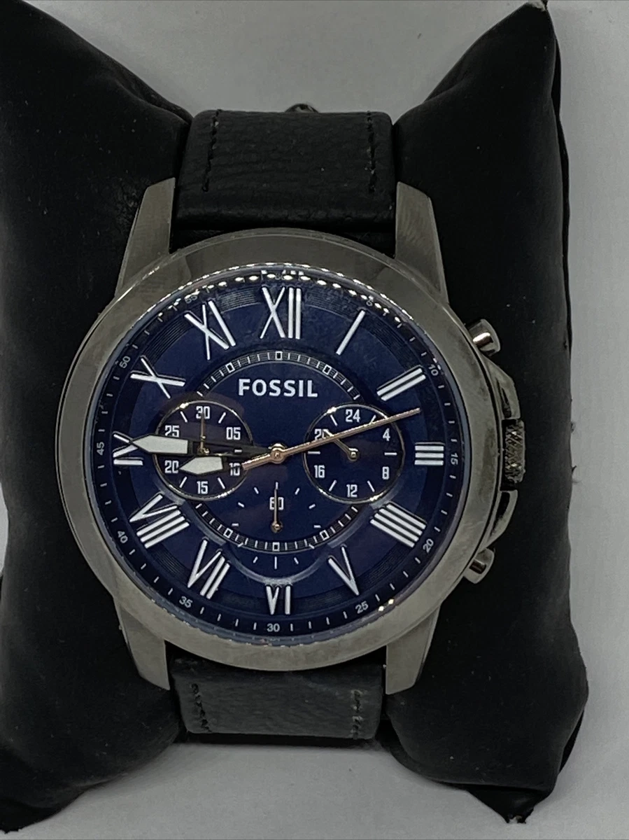 Fossil grant watch best sale blue